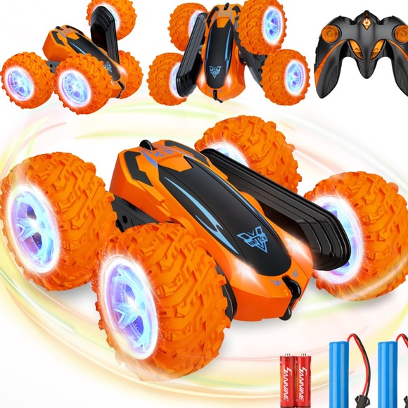 NWT Orange Remote Control 2.4GHz Electric Race Stunt Car - Picture 1 of 8